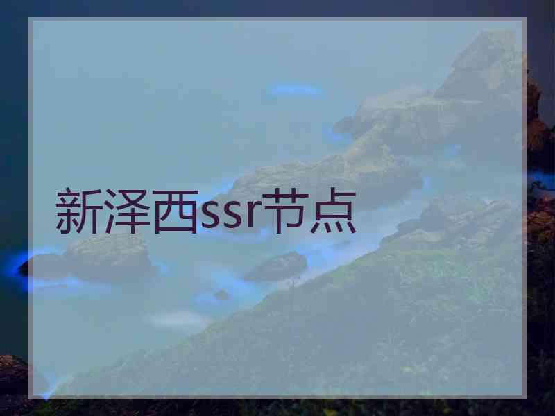 新泽西ssr节点