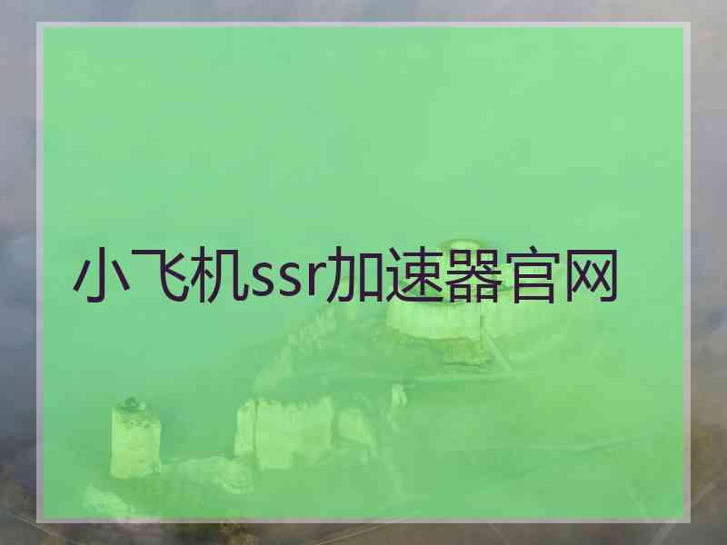 小飞机ssr加速器官网