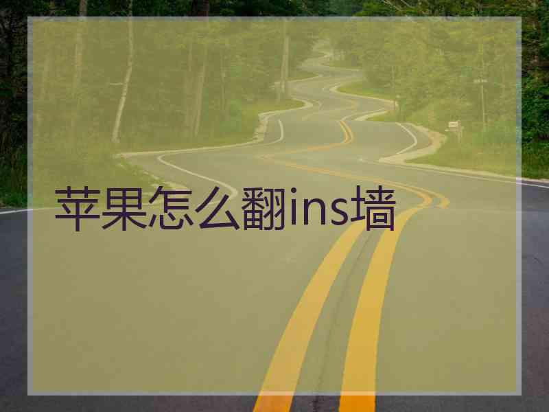 苹果怎么翻ins墙