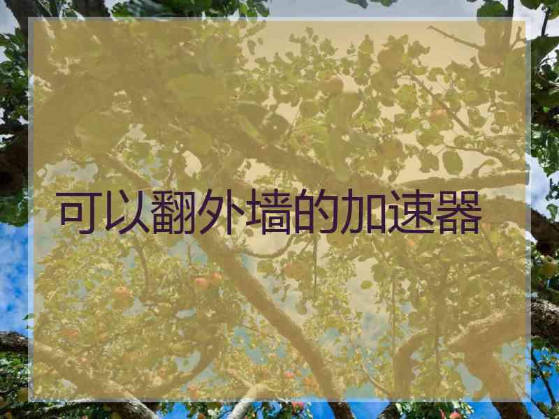 可以翻外墙的加速器