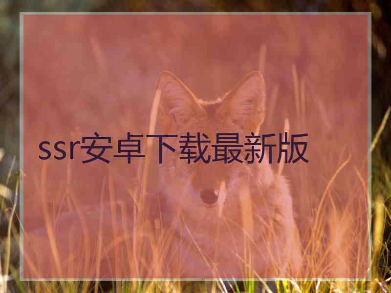 ssr安卓下载最新版