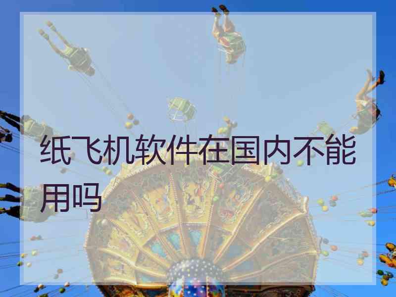 纸飞机软件在国内不能用吗