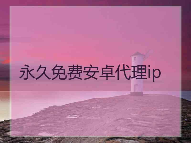 永久免费安卓代理ip