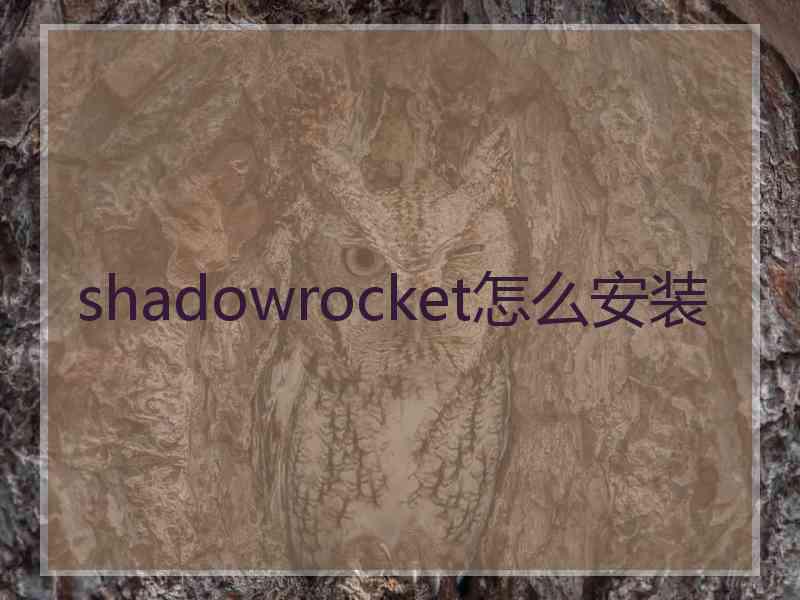 shadowrocket怎么安装