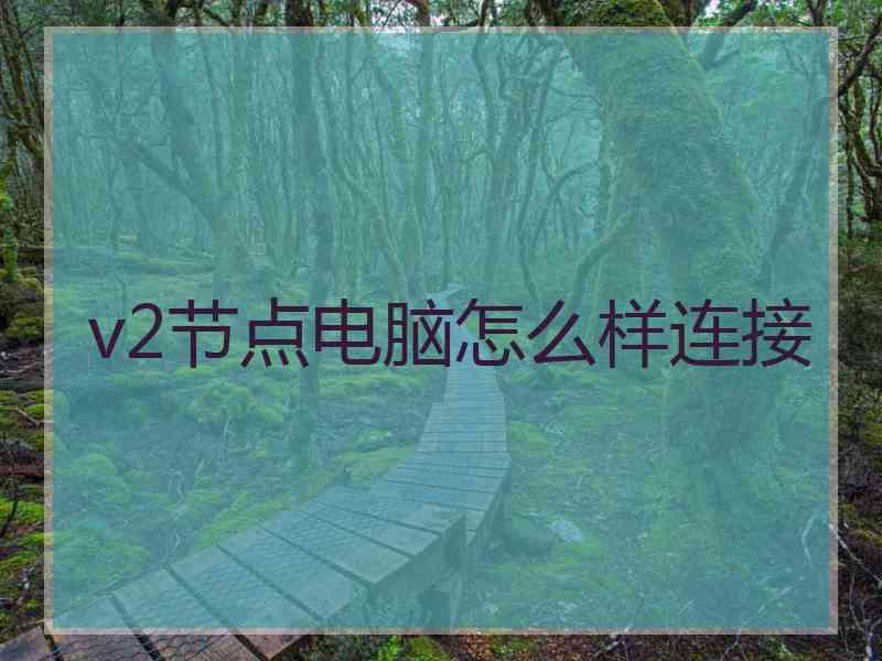 v2节点电脑怎么样连接