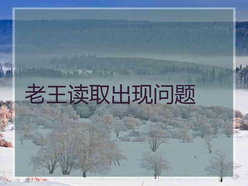 老王读取出现问题
