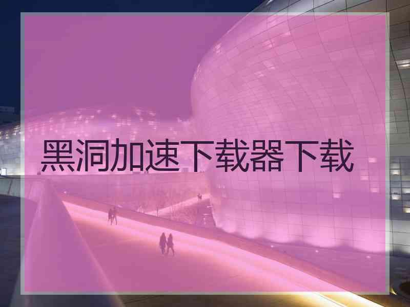 黑洞加速下载器下载