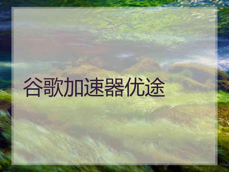 谷歌加速器优途