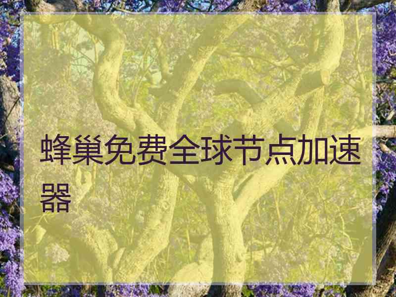 蜂巢免费全球节点加速器