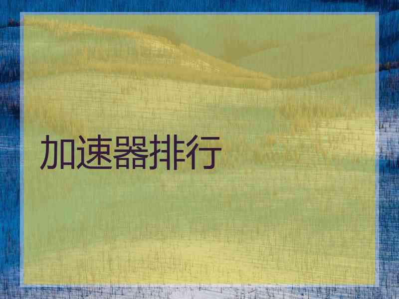 加速器排行